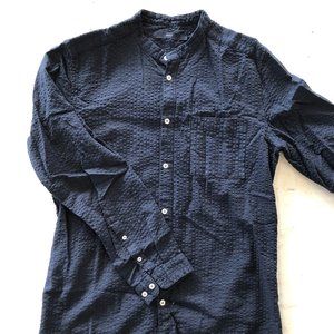 Suit Brand Textured Cotton Shirt / Size L